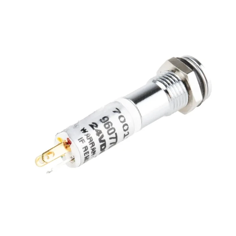 RS PRO Panel Mount Indicator 24V DC 20mA Solder Tab Termination IP67 Flush Silver Bezel 700-1716