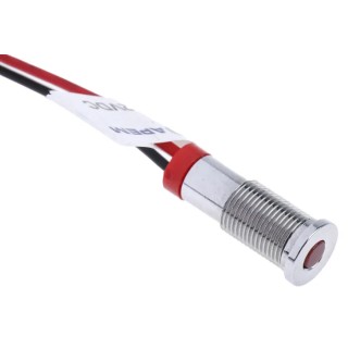 RS PRO Red Panel Mount Indicator 2V DC 20mA Lead Wire Termination IP67 Flush Bezel 700-1791