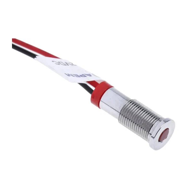 RS PRO Red Panel Mount Indicator 2V DC 20mA Lead Wire Termination IP67 Flush Bezel 700-1791