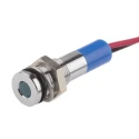 RS PRO Blue Panel Mount Indicator 24V dc 20mA Lead Wire Termination Flush Bezel IP67 700-1839