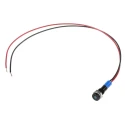 RS PRO Blue Panel Mount Indicator 12V DC 20mA Lead Wire Termination IP67 Flush Bezel 700-1861