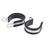 JCS Hi-Torque 304 Stainless Steel 29 mm ID Black Rubber Coated P-Clip PCSR29RS