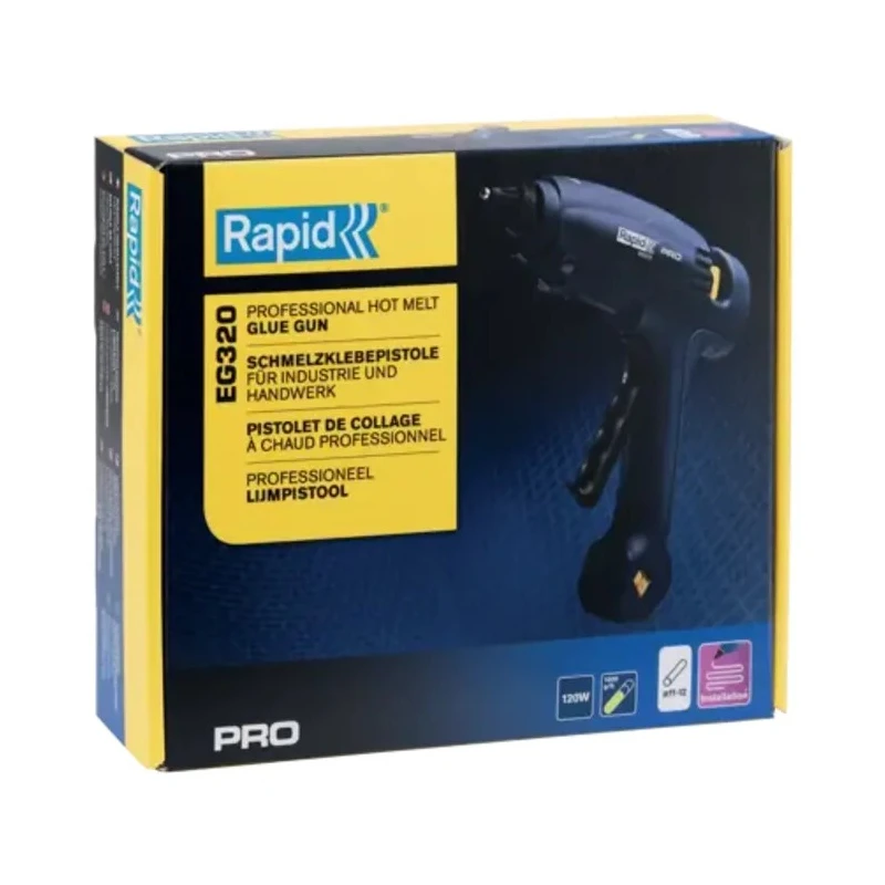 Rapid Corded Glue Gun 12 mm, 120 W, Type C Plug, 240V EG320