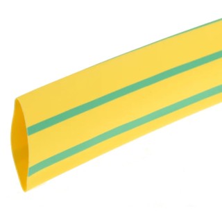 RS PRO Flexible Polyolefin Flame Retardant Heat Shrink Tubing Green Yellow 18 mm Diameter x 3 m Length 3:1 Ratio 700-4611