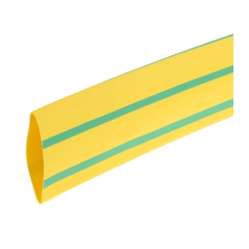 RS PRO Flexible Polyolefin Flame Retardant Heat Shrink Tubing Green Yellow 18 mm Diameter x 3 m Length 3:1 Ratio 700-4611