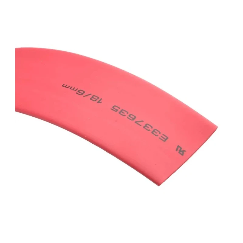 RS PRO Heat Shrink Tubing Red 18 mm Sleeve Diameter x 3 m Length 3:1 Shrink Ratio 700-4529