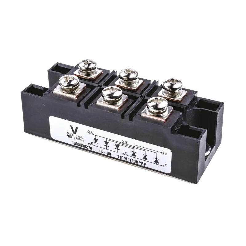 Vishay Bridge Rectifier Module 1200 V Peak Reverse Repetitive Voltage 1 kA Forward Current 150A 6-Pin Single VS-110MT120KPBF
