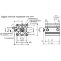 SMC Pneumatic Compact Cylinder 32mm Bore 100mm Stroke Double Acting Aluminium Alloy Body CDQ2B32TF-100DZ
