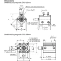 SMC Pneumatic Compact Cylinder 32mm Bore 100mm Stroke Double Acting Aluminium Alloy Body CDQ2B32TF-100DZ