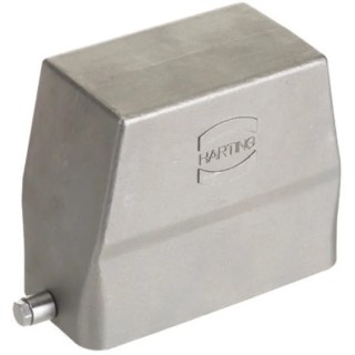 HARTING Heavy Duty Power Connector Hood Han-INOX Series, Stainless Steel Body, IP65, 1 Lever Locking Type, Size 19443100547