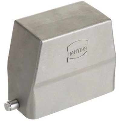 HARTING Heavy Duty Power Connector Hood Han-INOX Series, Stainless Steel Body, IP65, 1 Lever Locking Type, Size 19443100547