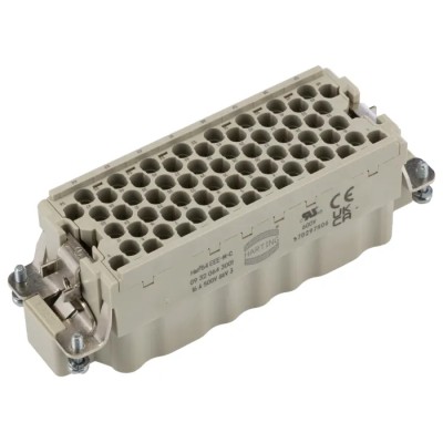 HARTING Heavy Duty Power Connector Insert 16A 500V Han EEE Series Male 65 Contacts 09320643001