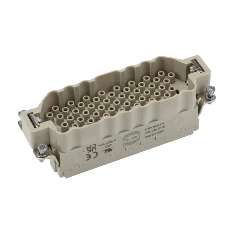 HARTING Heavy Duty Power Connector Insert 16A 500V Han EEE Series Male 65 Contacts 09320643001