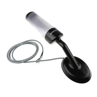 Werma Kompakt Series Clear Signal Tower Buzzer, 3 Lights LED, 24V dc, Wall Mount, 485mm Height 695.300.55