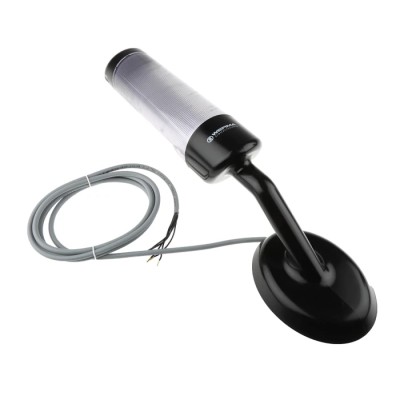 Werma Kompakt Series Clear Signal Tower Buzzer, 3 Lights LED, 24V dc, Wall Mount, 485mm Height 695.300.55