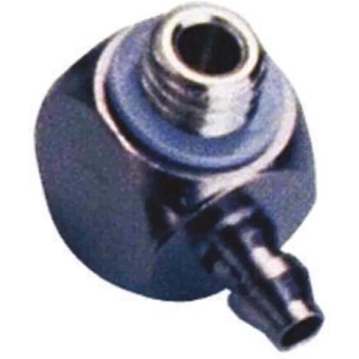 SMC Brass Pneumatic Fitting Male M5 Metric Threaded-to-Tube 4mm Barbed 90° Electroless Nickel Plated M-5ALU-4