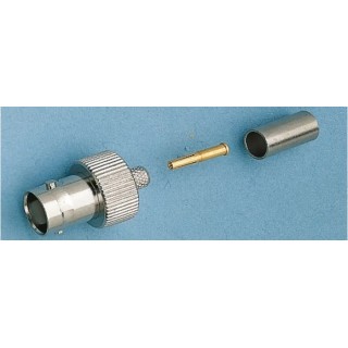 Amphenol RF BNC Series Coaxial Connector Cable Female BNC, 75 Ω, Straight Body Crimp B6121A1-NT3G-3-75
