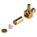 IMS Amphenol RF MCX Series Coaxial Connector Cable Male MCX, 50 Ω, Right Angle Body Crimp MCX1112A1-3GT30G-5-50
