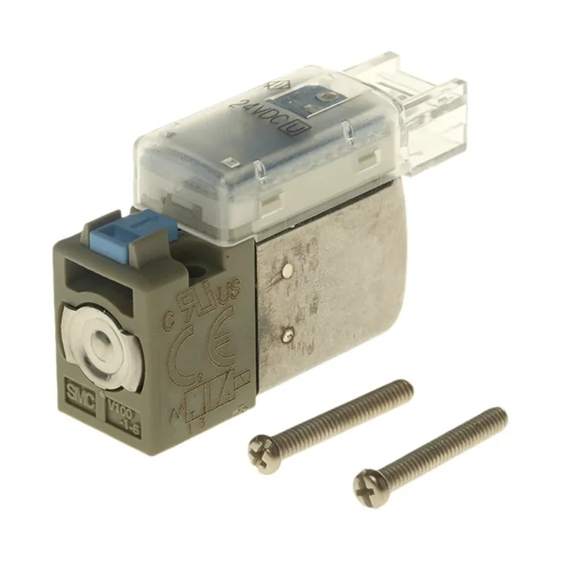 SMC Pneumatic Solenoid Valve 3/2 NC Solenoid/Spring Manifold Mount Resin Body 24V dc V114-5MOU