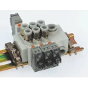 SMC Pneumatic Solenoid Valve, Spool 5 Port, Base Body Ported, 24V DC, 0.7 MPa SY5000