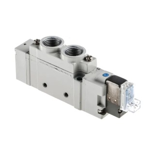 SMC Pneumatic Solenoid Valve 5 Port G 1/4 Thread Die Cast Aluminium Body 24V DC  SY7000 Series
