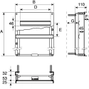 Schneider Electric Black RAL 7035 Enclosure Chassis, 700 mm Height, 500 mm Width, 200 mm Length 701-8345