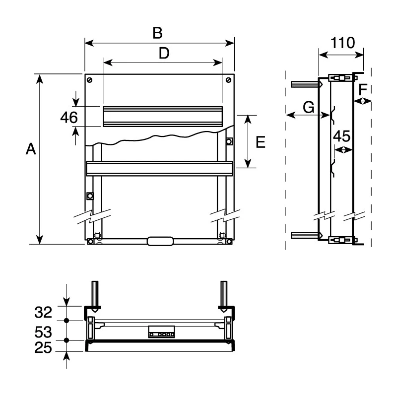 Schneider Electric Black RAL 7035 Enclosure Chassis, 700 mm Height, 500 mm Width, 200 mm Length 701-8345