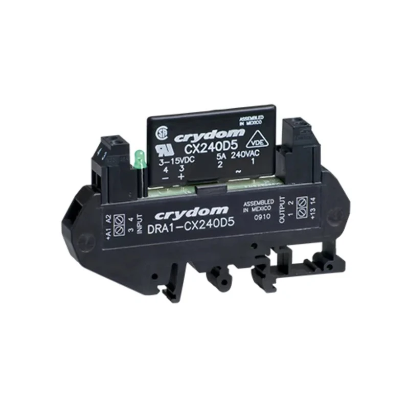 Crydom Solid State Interface Relay 5A Current Rating 3-15V DC Control Voltage 380V AC DIN Rail Screw DRA1-CX