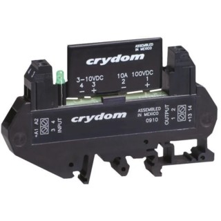 Sensata / Crydom Solid State Interface Relay DIN Rail Mount, Control Voltage 28V DC, 10mm Single Channel DRA1