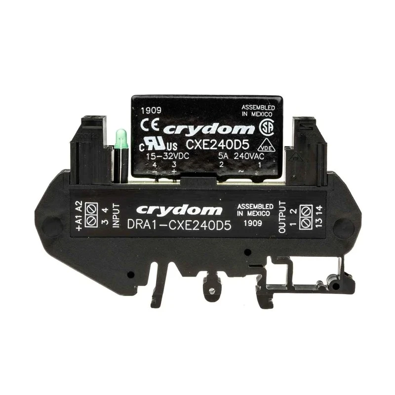 Sensata / Crydom Solid State Interface Relay 12-280V AC Zero Cross DIN Rail Mount 32V DC Control Voltage DRA1-CX