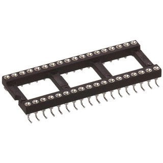 Preci-Dip 32 Way 2.54 mm Pitch Vertical Surface Mount Turned Pin Open Frame DIL Socket 1A 110-87-632-41-105161