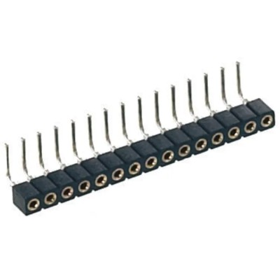 Preci-Dip 5 Way Right Angle Through Hole 2 mm Pitch SIL Socket 100 V AC, 150 V DC, Solder Termination 831-87-005-20-001101