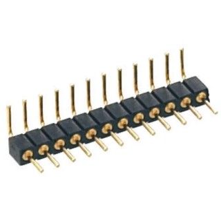 Preci-Dip 830 Series Right Angle Through Hole Pin Header, 2 Contacts, 2 mm Pitch, 1 Row, Unshrouded 830-80-002-20-001101