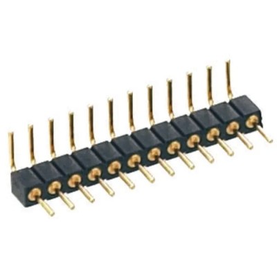 Preci-Dip 830 Series Right Angle Through Hole Pin Header, 2 Contacts, 2 mm Pitch, 1 Row, Unshrouded 830-80-002-20-001101