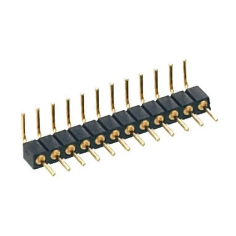 Preci-Dip 830 Series Right Angle Through Hole Pin Header, 2 Contacts, 2 mm Pitch, 1 Row, Unshrouded 830-80-002-20-001101