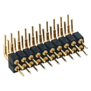 Preci-Dip 832 Series Right Angle Through Hole Pin Header, 16 Contacts, 2 mm Pitch, 2 Row, Unshrouded 832-80-016-20-001101