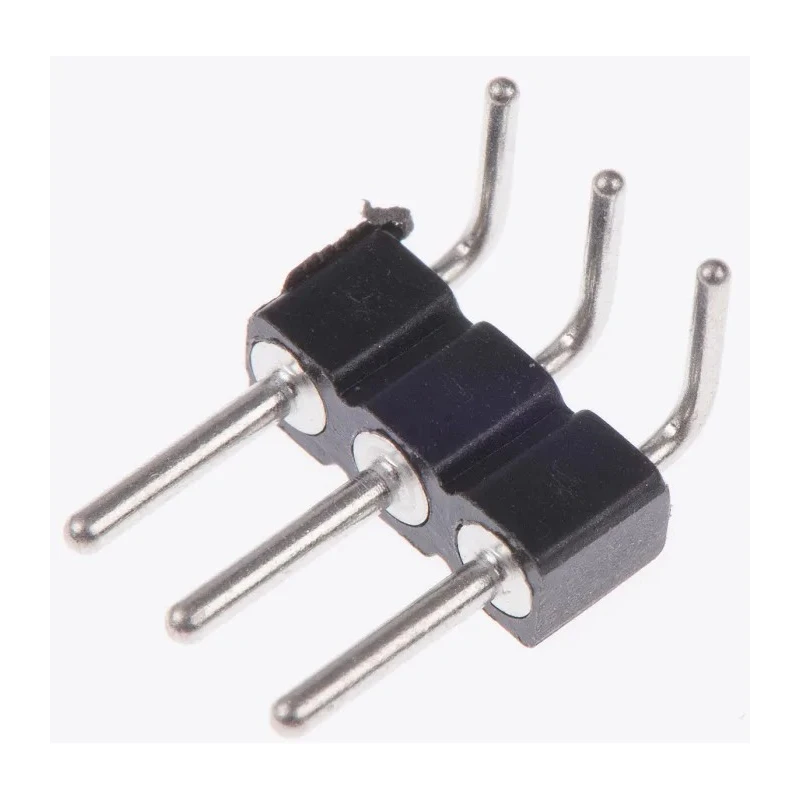 Preci-Dip 800 Series Right Angle Through Hole Pin Header 3 Contacts 2.54 mm Pitch 1 Row Unshrouded 800-80-003-20-001101