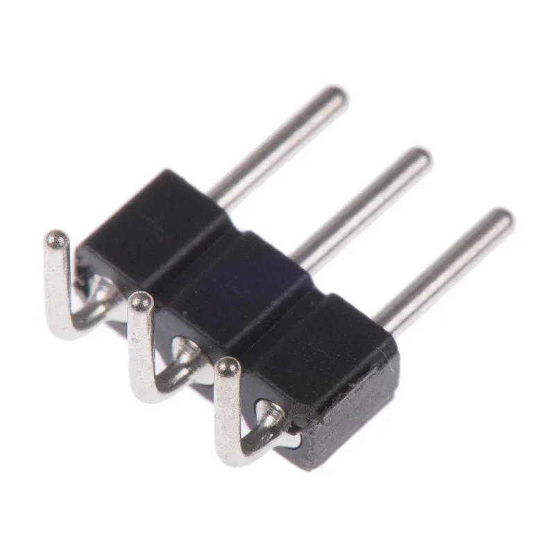 Preci-Dip 800 Series Right Angle Through Hole Pin Header 3 Contacts 2.54 mm Pitch 1 Row Unshrouded 800-80-003-20-001101