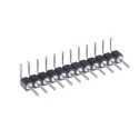 Preci-Dip 800 Series Right Angle Through Hole Pin Header, 12 Contacts, 2.54 mm Pitch, 1 Row, Unshrouded 800-80-012-20-001101