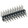 Preci-Dip 802 Series Right Angle Through Hole Pin Header, 10 Contact, 2.54 mm Pitch, 2 Row, Unshrouded 802-80-010-20-001101