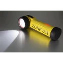 Wolf Safety ATEX IECEx Certified Rechargeable LED Torch Yellow 80 lm, Spot Beam 5m, 195 mm R-55H