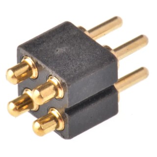 Preci-Dip 813 Series Straight Through Hole Spring Loaded Connector 4 Contact 2.54 mm Pitch 2 Row 813-S1-004-10-014101