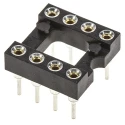 Preci-Dip 2.54 mm Pitch Vertical 8 Way Through Hole Turned Pin Open Frame DIL Socket 1A 110-87-308-41-001101