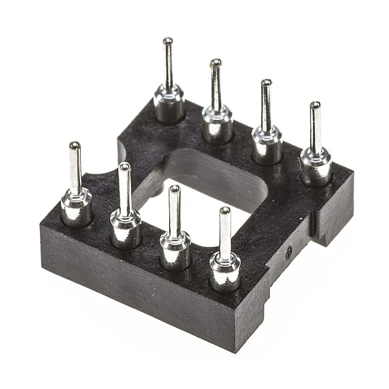 Preci-Dip 2.54 mm Pitch Vertical 8 Way Through Hole Turned Pin Open Frame DIL Socket 1A 110-87-308-41-001101
