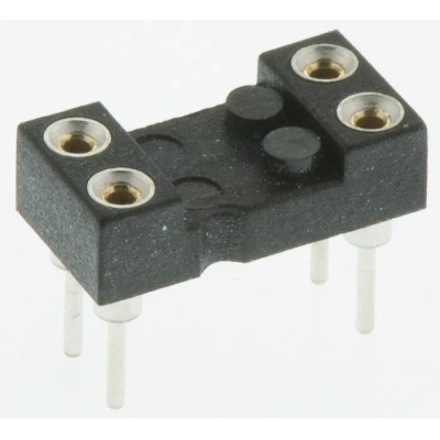 Preci-Dip 2.54 mm Pitch Vertical 4 Way Through Hole Turned Pin Open Frame DIL Socket 1A 110-87-304-41-001101