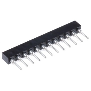 Preci-Dip 12 Way Preci-Dip Straight Through Hole 2 mm Pitch SIL Socket 150V dc, 3A 831-87-012-10-001101