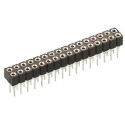 Preci-Dip 16-Contact 2 Row 2 mm Pitch Straight PCB Socket, Solder Termination, Black Glass Filled 833-87-016-10-001101