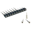 Preci-Dip 5 Way Straight Through Hole 2.54 mm Pitch Socket Contact Carrier 100 V AC, 150 V DC, Solder 712-87-105-41-001101