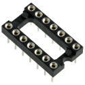 Preci-Dip 14 Way 2.54 mm Pitch Vertical Through Hole Turned Pin Open Frame DIL Socket 1A 110-87-314-41-001101