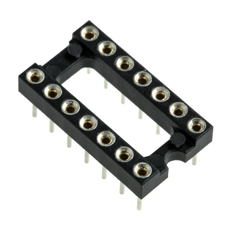 Preci-Dip 14 Way 2.54 mm Pitch Vertical Through Hole Turned Pin Open Frame DIL Socket 1A 110-87-314-41-001101